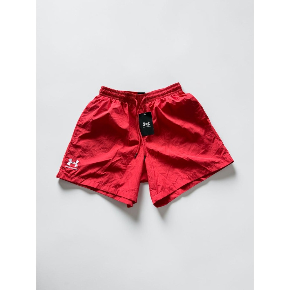 Under Armour Mens Essential Volley Shorts Red Swim Trunks 1377191 Medium